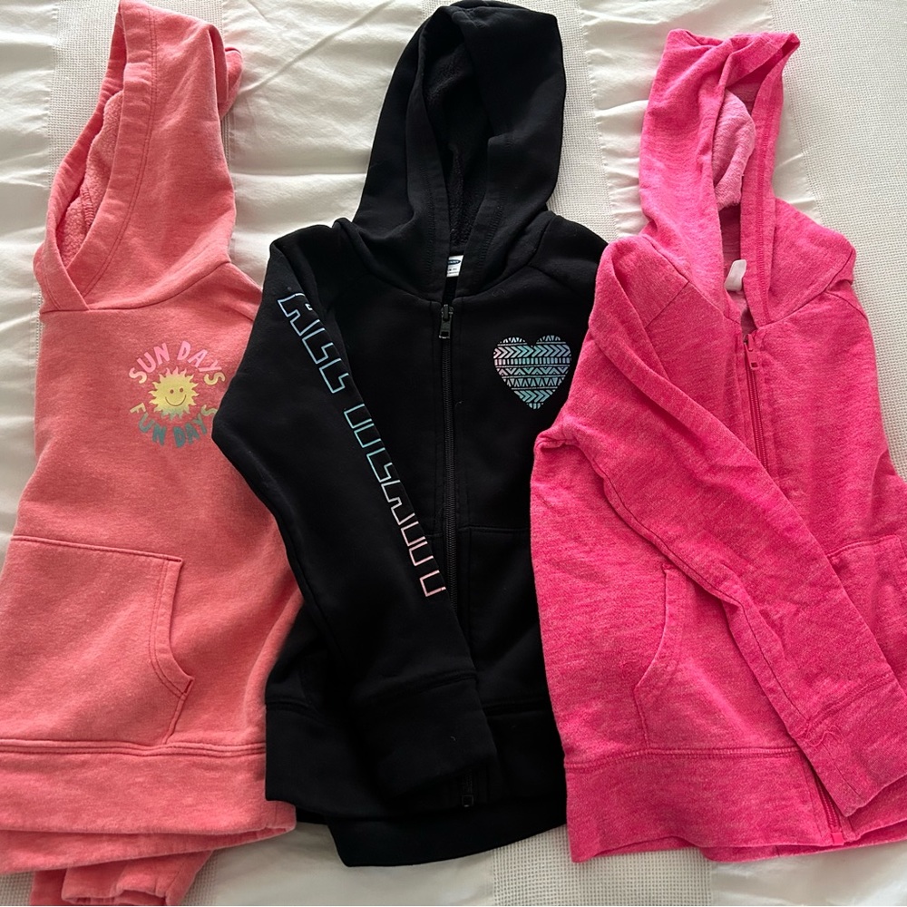 Lot of 3 Old Navy Girls Hoodie Small 6-7